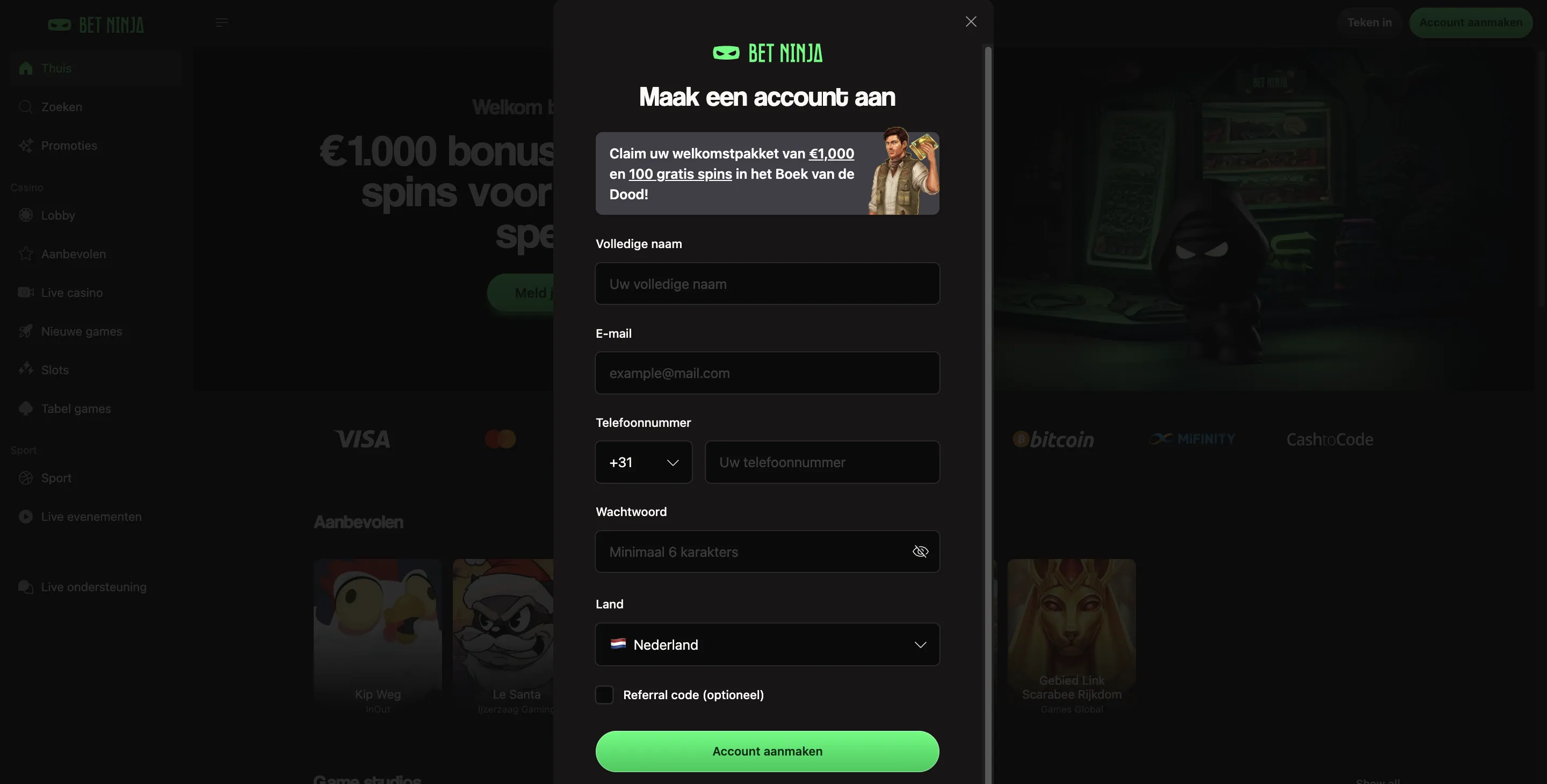 Snelle uitbetaling casino zonder registratie voor Nederlandse spelers